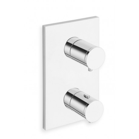 Façade externe thermostatique pour douche encastrée 2 sorties chrome TRIVERDE - CRISTINA ONDYNA XT85251 Façade externe thermosta