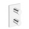 Façade externe thermostatique pour douche encastrée 2 sorties chrome TRIVERDE - CRISTINA ONDYNA XT85251 Façade externe thermosta