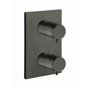 Façade murale thermostatique avec 2 sorties BLACKMAT TRIVERDE - CRISTINA ONDYNA XT85213 Façade murale thermostatique avec 2 sort