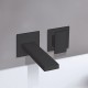 Façade pour mitigeur lavabo mural 2 trous Black Mat TABULA - CRISTINA ONDYNA TA25713
