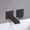 Façade pour mitigeur lavabo mural 2 trous Black Mat TABULA - CRISTINA ONDYNA TA25713