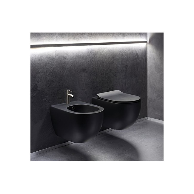 Bidet suspendu 1 trou Black Mat CIOTOLA - CRISTINA ONDYNA WCIB202013