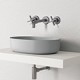 Lavabo Cross Road Small 3 Trous + Vidage Sans Mecanisme Metal Brosse Robinetterie CROSS ROAD - CRISTINA ONDYNA CR24277