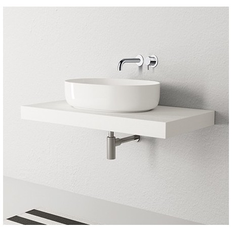 Lavabo A Poser Ciotola C1 60X40 A Poser Blanc Robinetterie VASQUES - CRISTINA ONDYNA NOL534301 NOL534301CRISTINA ONDYNA