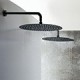 Pomme De Douche Sandwich Inox Ronde Chrome Noir Brosse Robinetterie HYDROTHERAPIE - CRISTINA ONDYNA PD95375