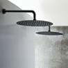 Pomme De Douche Sandwich Inox Ronde Chrome Noir Brosse Robinetterie HYDROTHERAPIE - CRISTINA ONDYNA PD95375