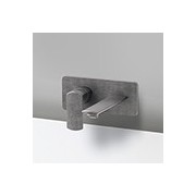 Lavabo Mural Profilo Avec Plaque Droit Bec 22.5 Up&D Metal Brosse Robinetterie PROFILO - CRISTINA ONDYNA PF25877 PF25877CRISTINA