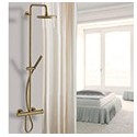 Colonne De Douche Triverde Thermostatique Complete Or Brosse Robinetterie TRIVERDE - CRISTINA ONDYNA TV48696P TV48696PCRISTINA O