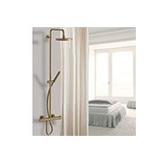 Colonne De Douche Triverde Thermostatique Complete Or Brosse Robinetterie TRIVERDE - CRISTINA ONDYNA TV48696P TV48696PCRISTINA O