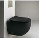 Bloc Wc Mini Ciotola Suspendu Avec Abattant Sc No Rim Black Mat Robinetterie WC - CRISTINA ONDYNA WCI329113