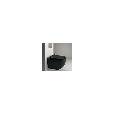 Bloc Wc Mini Ciotola Suspendu Avec Abattant Sc No Rim Black Mat Robinetterie WC - CRISTINA ONDYNA WCI329113 WCI329113CRISTINA