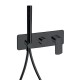 Mitigeur douche mural encastre 3 sorties Chrome Noir Brosse PROFILO - CRISTINA ONDYNA PF60375