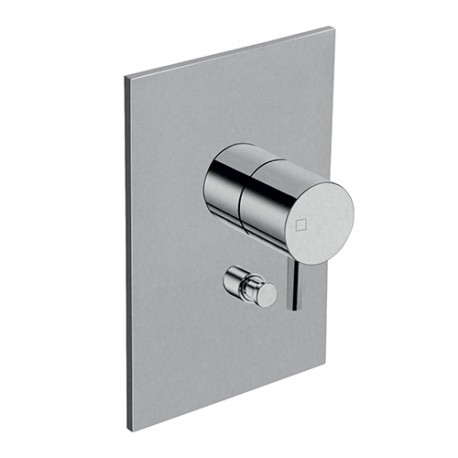 FACADE LAITON MITIGEUR DOUCHE TRIVERDE 2 SORTIES METAL BROSSE - CRISTINA ONDYNA TV68977