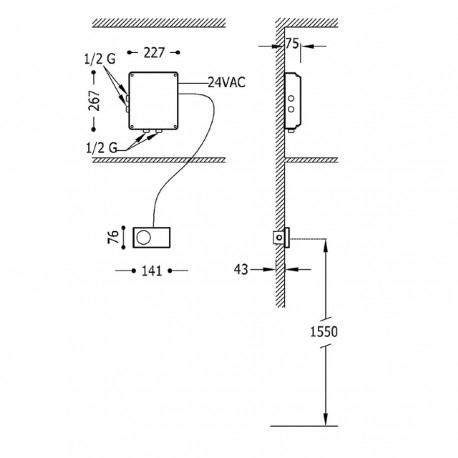Contrôle thermostatique électronique encastré SHOWER TECHNOLOGY - TRES 49286299
