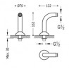 Adaptateur coudé baignoire/douche Chromé - TRES 24287101