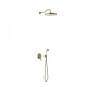 Kit douche à encastrer Laiton vieilli Mat avec pomme de tête diam.310mm TRES-CLASIC - TRES 24218003LM