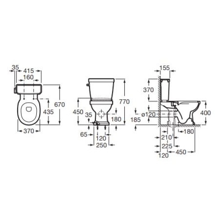 Cuvette WC Noir CARMEN - A3420A7560 ROCA