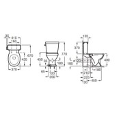 Réservoir alimentation WC Noir avec mécanisme 3/4,5L CARMEN - A3410A1560 ROCA