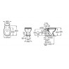 Cuvette WC Noir Rimless au sol CARMEN - A3440A9560 ROCA