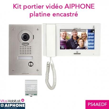 Kit portier Vidéo AIPHONE JPS4AEDF - Ecran 7'' - Platine Encastrée - 130319