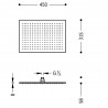 Douche de tête anticalcaire à rotule. 450x315 mm. - TRES 29963203OM 29963203OMTRES