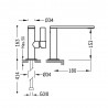 Mitigeur lavabo bec 34x10 mm. - TRES 21120501AC 21120501ACTRES