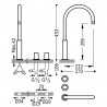 Mitigeur de lavabo sur gorge OR MAT STUDY COLORS - TRES 06110502OM 06110502OMTRES