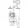 Kit thermostatique baignoire encastré Laiton Vieilli Mat 3 voies TRES-CLASIC COLOR - TRES 24235301LM 24235301LMTRES