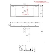 Vasque céramique Blanc brillant 100 CENTO - CRISTINA ONDYNA WCE10045