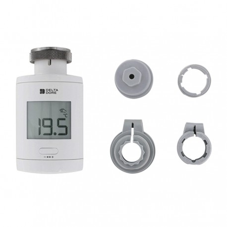 Tête thermostatique intelligente avec adaptateurs TRV 1.0 ADAPT - DELTA DORE 6050649