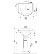 Vasque céramique Blanc brillant CHAMBORD - CRISTINA ONDYNA WCH5547