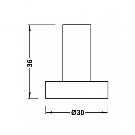 Patère Noir Mat - TRES 16123620NM