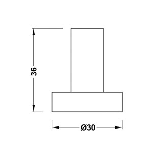 Patère Noir Mat - TRES 16123620NM