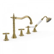 Mélangeur bain sur gorge
avec inverseur.
· Douchette anticalcaire.  - TRES 24214601LV 24214601LVTRES