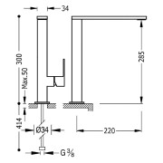 Mitigeur évier bec 34x10 mm Blanc Mat TOP TRES COLORS - TRES 006486BM