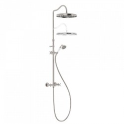 Kit mélangeur douche· Douche fixe de Ø 310 mm. à rotule.· Douchette anticalcai - TRES 24219101AC