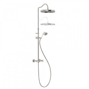 Kit mélangeur douche· Douche fixe de Ø 310 mm. à rotule.· Douchette anticalcai  - TRES 24219101AC