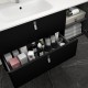 Meuble de salle de bains 1200 Droite Noir Mat UNIIQ - SALGAR 24633