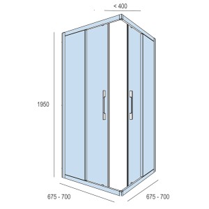 MP.CLEAR CARRÉ 675-700X1950 - SALGAR 16724 16724SALGAR