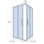 MP.CLEAR CARRÉ 675-700X1950 - SALGAR 16724 16724SALGAR