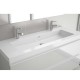 Vasque TOSCANA 1200 1 vasque pour 2 robinets CHARGE MINÉRAL BLANC 1205 x 50 x460 mm - SALGAR 26938