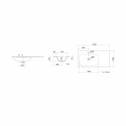 Vasque 1205 Gauche Mineralsolid Mat UNIIQ - SALGAR 24546