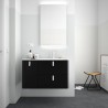 Meuble de salle de bains 900 Gauche Noir UNIIQ - SALGAR 24655