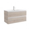 Meuble de salle de bain SPIRIT 1000 2 tiroirs métalliques CHÊNE NATUREL 997 x 540 x 450 mm - SALGAR 22807