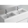 Vasque TOSCANA 1400 doble CHARGE MINÉRAL BLANC 1405 x 50 x 460 mm - SALGAR 27144 27144SALGAR