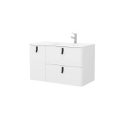 Meuble de salle de bain UNIIQ 900 gauche BLANC MAT 897 x 540 x 450 mm - SALGAR 24648 