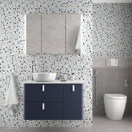 Meuble UNIIQ 1200 NIGHT BLUE droite 1 porte et 2 tiroirs - SALGAR 83099