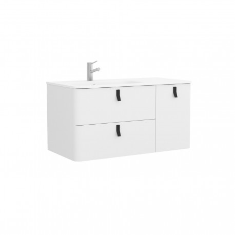 Meuble de salle de bain Blanc mat Droit 1200 UNIIQ - SALGAR 24626