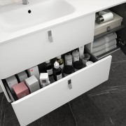 Meuble de salle de bain Blanc mat Droit 1200 UNIIQ - SALGAR 24626