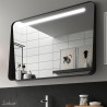 Miroir APOLO 800 noir horizontale avec bandeau éclairage LED (10 W) IP 44 800 x 700 x 110 mm - SALGAR 87860 87860SALGAR